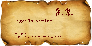 Hegedűs Nerina névjegykártya